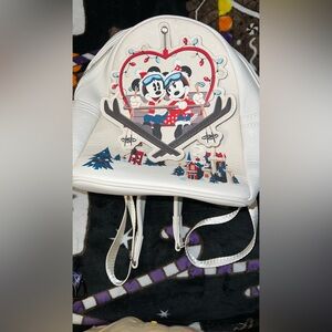Loungefly White Backpack with Disney Design